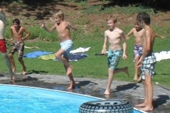 Piscine au château de Velm : un moment de détente après les cours de langue