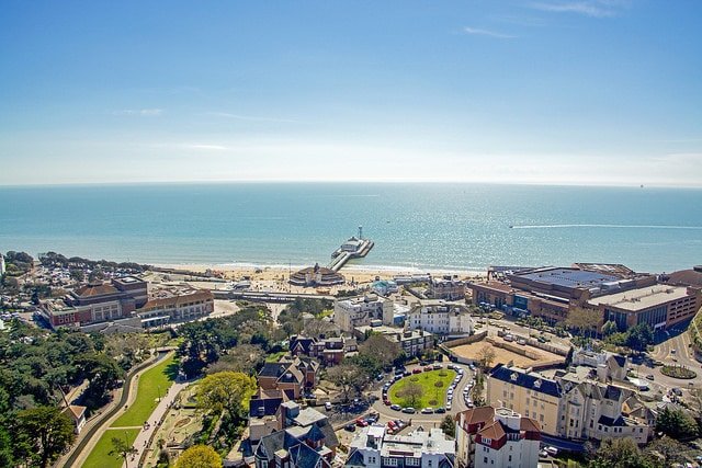 Bournemouth vue d'en haut