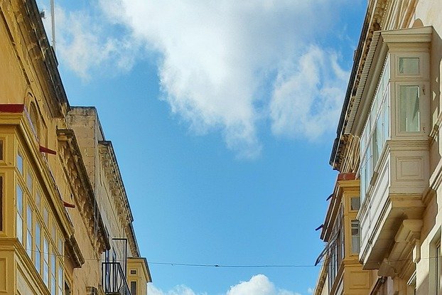Ruelle typique de la capitale, La Vallette ou Valetta en anglais